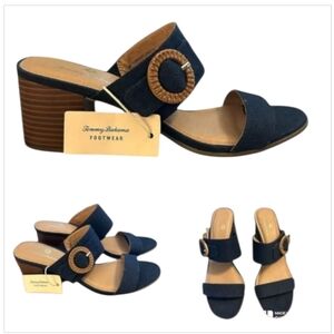 New Tommy Bahama Chunky Heels Sandals sz 8